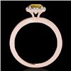 Image 2 : 1.15 ctw Certified SI/I Fancy Intense Yellow Diamond Ring 10k Rose Gold - REF-190M9G