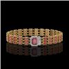 Image 1 : 25.49 ctw Tourmaline & Diamond Bracelet 14K Yellow Gold - REF-354Y5X