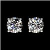 Image 1 : 1.05 ctw Certified Quality Diamond Stud Earrings 10k White Gold - REF-72H3R