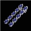 Image 1 : 10.36 ctw Tanzanite & VS/SI Certified Diamond Earrings 10k White Gold - REF-102M2G