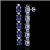 Image 2 : 10.36 ctw Tanzanite & VS/SI Certified Diamond Earrings 10k White Gold - REF-102M2G