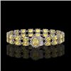 Image 1 : 24.02 ctw Citrine & Diamond Bracelet 14K White Gold - REF-218Y2X