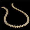 Image 2 : 24.19 ctw Pear Cut Diamond Micro Pave Necklace 18K Yellow Gold - REF-2092R6K