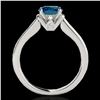 Image 2 : 1.5 ctw SI Certified Fancy Blue Diamond Solitaire Ring 10k White Gold - REF-130W9H