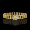 Image 1 : 25.15 ctw Citrine & Diamond Bracelet 14K Yellow Gold - REF-281G8W