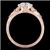 Image 1 : 1 ctw VS/SI Diamond Solitaire Art Deco Ring 18k Rose Gold - REF-315K2Y