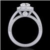 Image 1 : 2.8 ctw VS/SI Diamond Solitaire Art Deco Ring 18k White Gold - REF-527H3R