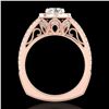 Image 1 : 1.55 ctw VS/SI Diamond Solitaire Art Deco Ring 18k Rose Gold - REF-263K6Y