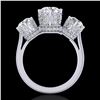 Image 1 : 3.06 ctw VS/SI Diamond Solitaire Art Deco 3 Stone Ring 18k White Gold - REF-576R4K