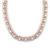 Image 3 : 25 ctw Morganite & VS/SI Diamond Eternity Necklace 10k Rose Gold - REF-284R5K