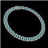 Image 2 : 44.45 ctw Turquoise & Diamond Necklace 10K Rose Gold - REF-527G3W