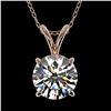 Image 1 : 1.28 ctw Certified Quality Diamond Necklace 10k Rose Gold - REF-188Y2X