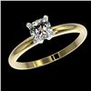 Image 2 : 0.50 ctw Certified VS/SI Quality Cushion Cut Diamond Ring 10k Yellow Gold - REF-60M3G