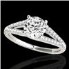 Image 1 : 1.75 ctw Certified Diamond Solitaire Ring 10k White Gold - REF-354N5F