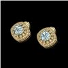 Image 2 : 4.39 ctw Aquamarine & Diamond Victorian Earrings 14K Yellow Gold - REF-131F8M