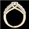 Image 2 : 3.05 ctw Certified Diamond Solitaire Ring 10k Yellow Gold - REF-436H4R