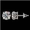 Image 2 : 2.05 ctw Certified Quality Diamond Stud Earrings 10k White Gold - REF-256H3R