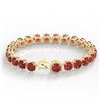 Image 3 : 40 ctw Pink Tourmaline & Micro VS/SI Diamond Bracelet 14k Yellow Gold - REF-476A5N