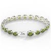 Image 3 : 17.25 ctw Green Tourmaline & VS/SI Diamond Micro Bracelet 14k White Gold - REF-172W8H