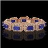 Image 1 : 61.92 ctw Sapphire & Diamond Victorian Bracelet 14K Rose Gold - REF-1288Y4X