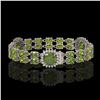 Image 2 : 18.93 ctw Tourmaline & Diamond Bracelet 14K White Gold - REF-314X8A