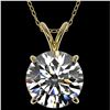 Image 1 : 2.53 ctw Certified Quality Diamond Necklace 10k Yellow Gold - REF-658W6H