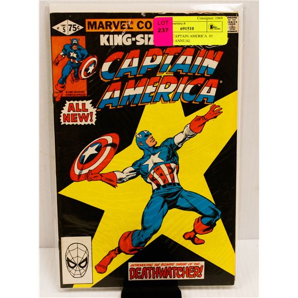 MARVEL CAPTAIN AMERICA  #5 KING SIZE ANNUAL