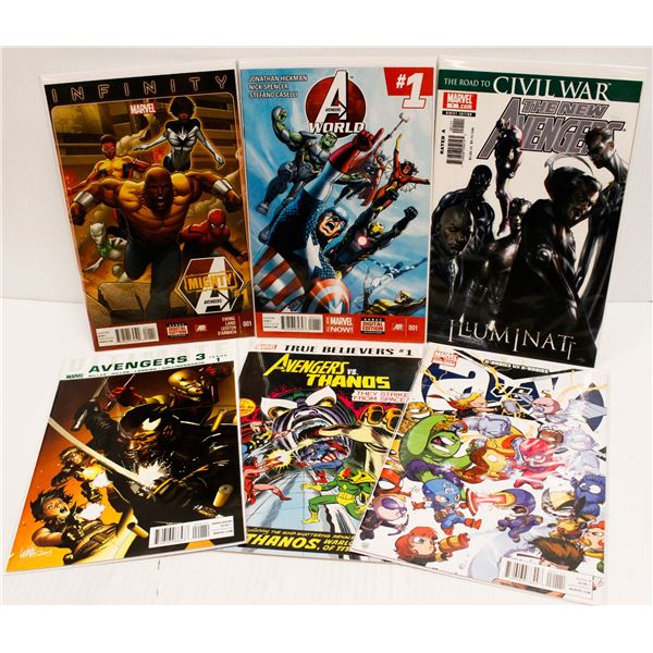 MARVEL COMICS LOT OF 6 AVENGERS #1 ISSUES