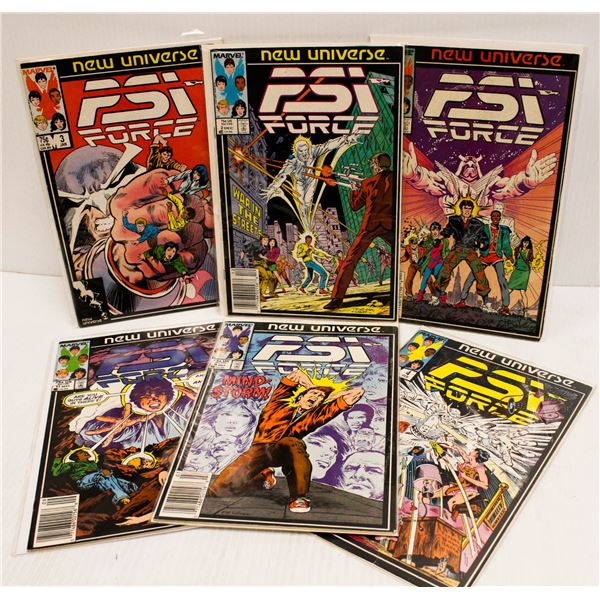 MARVEL COMICS PSI FORCE ISSUES # 1-4,9,11.
