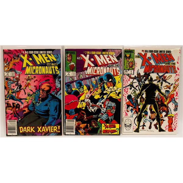 MARVEL COMICS X-MEN AND THE MICRONAUTS #1,2,4