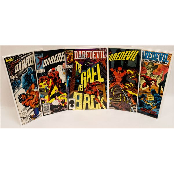 5 MARVEL DAREDEVIL COMICS 206,212,213,215,216