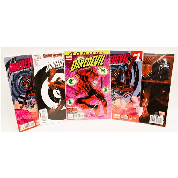 5 MARVEL DAREDEVIL COMICS #1 ISSUES