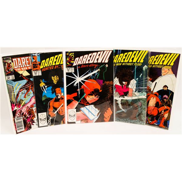 5 MARVEL DAREDEVIL COMICS 224,255,256,258,259