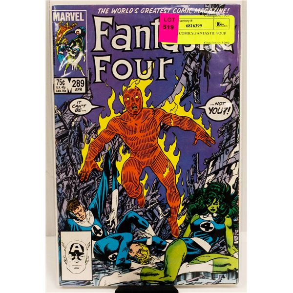 MARVEL COMICS FANTASTIC FOUR #289