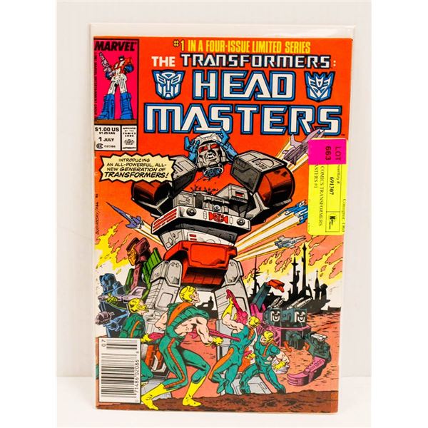 MARVEL COMICS TRANSFORMERS HEAD MASTERS #1