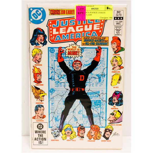 DC COMICS JUSTICE LEAGUE AMERICA #209