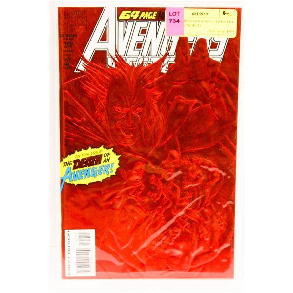 AVENGERS WESTCOAST #100 DEATH OF MOCKINGBIRD