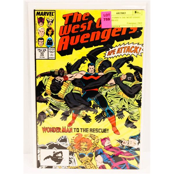 MARVEL COMICS THE WEST COAST AVENGERS #33