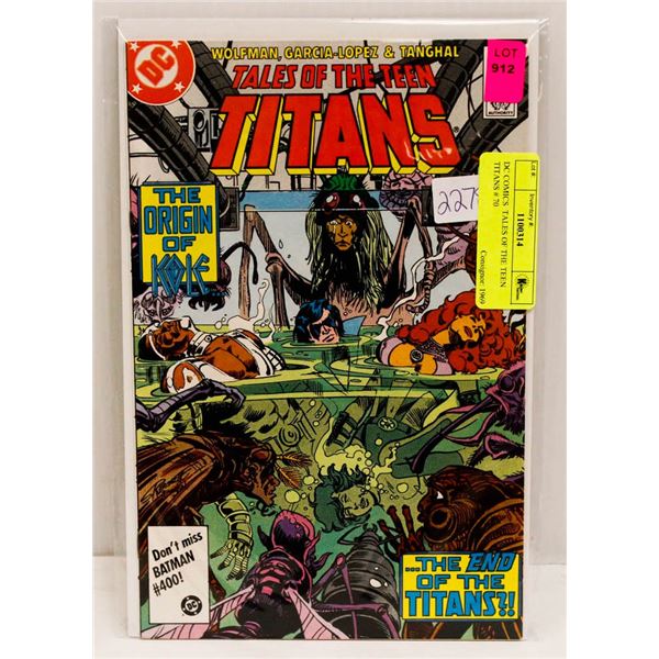 DC COMICS  TALES OF THE TEEN TITANS # 70