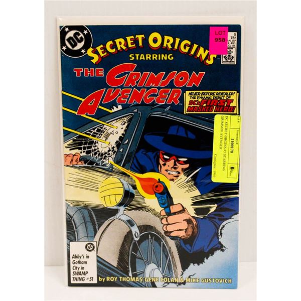 DC SECRET ORGINS #5 STARRING GRIMSON AVENGER