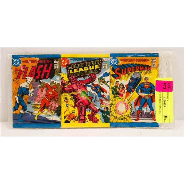 3 MINI DC COMICS #1 ISSUES