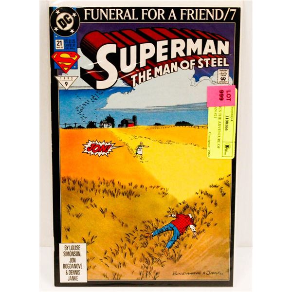 DC COMICS THE ADVENTURE OF SUPERMAN #21