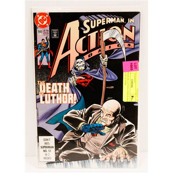 SUPERMAN IN ACTION COMICS #660 DEATH OF LUTHOR