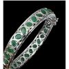 Image 1 : Natural Untreated Colombian Emerald Bangle