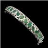 Image 2 : Natural Untreated Colombian Emerald Bangle