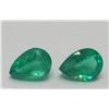 Image 2 : Natural Vivid Green Colombian Emerald Pair 11.09 Ct