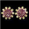 Image 1 : Natural  Rhodolite Garnet & Perodot Earrings