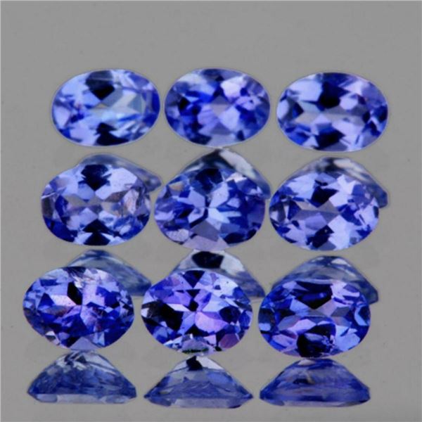 Natural  Purple Blue Tanzanite 9 Pcs