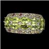 Image 1 : Natural  Peridot & Sapphire Ring