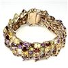 Image 2 : Natural Amethyst Citrine Garnet Peridot 447 Ct Bracelet
